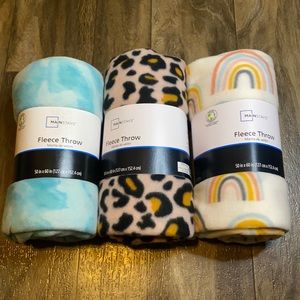Three for 20 Fleece Throw blankets